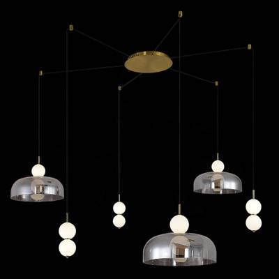 SL6112.202.42 Светильник подвесной ST-Luce Золотистый/Молочно-Белый,Прозрачно-Дымчатый LED 1*42W