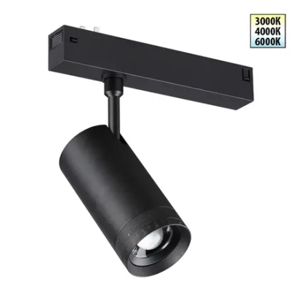 359961 PORT NT25 224 черный Трековый светильник с переключ. цв. темпер. IP20 LED 15W 3000К\4000К\6000К 90-240V VECTOR