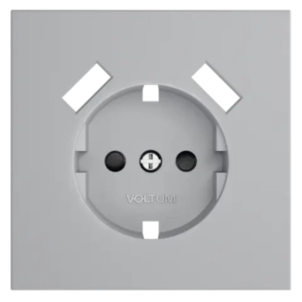 VLS000916 Накладка для розетки с заземлением и защитными шторками, с USB A+A, S70 (серый). (ТМ Maytoni)