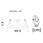 Точечный встраиваемый светильник Arte Lamp ACCENTO A3219PL-1GY, 1хGU10