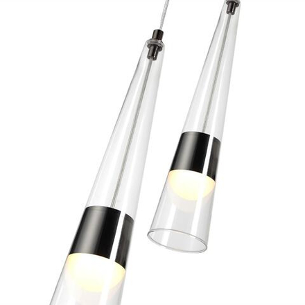 5044/24WL L-VISION ODL24 435 глянц.темн.хром/прозрачный/металл/стекло Бра LED 24W 3000K 2536Лм LUMP