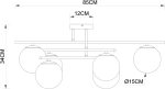 Потолочная люстра Arte Lamp ALCOR A2224PL-6BK, 6хE14
