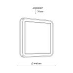 7621/DL PALE SN 108 Светильник пластик/черн./медный LED 48Вт 3000-6300K 440х440 IP43 пульт ДУ EFFA
