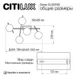 Citilux DORSY CL223152 LED Люстра поворотная Чёрная