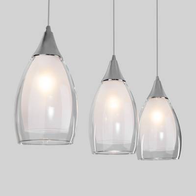 Подвесной светильник со стеклянным плафоном 50285/3 хром