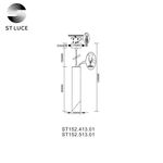 ST152.413.01 Светильник подвесной Черный GU10 1*50W  IP20 D60xH400 220V Без ламп