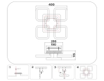 Светильник светодиодный потолочный FA3861/4+1 WH белый 70W 3000K-6400K+RGB 400*400*115 (ПДУ РАДИО 2.4G)