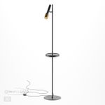 4240/1F HIGHTECH ODL21 381 черн/зол/металл Напольн.св-ник c выкл, USB IP20 LED GU10 max 10W MEHARI