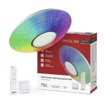 Светильник светодиодный COMFORT CRYSTAL-RGB 75Вт 3000-6500К 6000лм 230В 500х115мм с пультом ДУ IN HOME 4690612059983