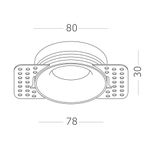 ST218.548.01 Св-к встр. Белый GU10 1*50W  IP20 D85xH30 165-265V Без ламп