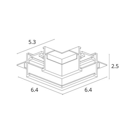 Коннектор угловой для встраимового шинопровода Arte Lamp OPTIMA-ACCESSORIES A731606