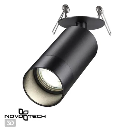 370873 SPOT NT22 572 черный Светильник встраиваемый IP20 GU10 9W 220V SLIM