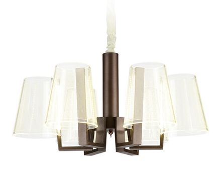 Подвесная светодиодная люстра с пультом AK4025/6 CF кофе 96W D600*300 (ПДУ РАДИО 2.4)