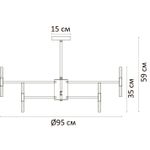 Люстра на штанге Arte Lamp Ramona A7410PL-40PB, 40хG4