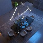 Подвесной светодиодный светильник с регулировкой цветовой температуры и яркости 90283/1 бронза