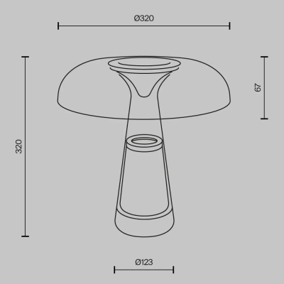 Настольный светильник Артефакт / Artefact 2700-4000К 8Вт, MOD484TL-L8BK. TM Maytoni