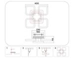 Светильник светодиодный потолочный FA3861/4+1 WH белый 70W 3000K-6400K+RGB 400*400*115 (ПДУ РАДИО 2.4G)