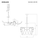 SLE1651-203-09 Светильник подвесной Золотистый/Молочно-Белый E14 9*40W