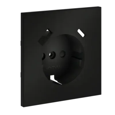 VLS001008 Накладка для розетки с заземлением и защитными шторками, с USB A+C, S70 (черный матовый). (ТМ Maytoni)