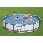 Бассейн каркасный круглый 427*84 см, 10220 л, Steel Pro Max 56595 (с ф-насосом) Bestway