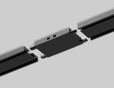 Коннектор прямой для накладного шинопровода Magnetic Ultra Slim GV1109 BK черный 46*26*26