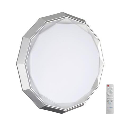 7671/DL COLOR SN 000 Светильник пластик/белый/хром LED 48Вт 3000-6000К D435 IP43 пульт ДУ VAXIN