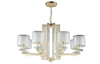 Люстра Crystal Lux NICOLAS SP-PL8 GOLD/WHITE 3401/308