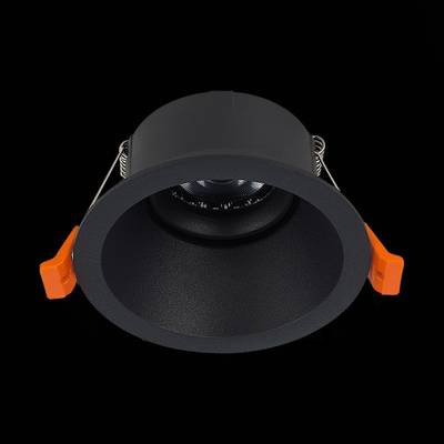 ST207.408.01 Св-к встр. Мат. черный GU10 1*50W  D103xH52 220V Без ламп