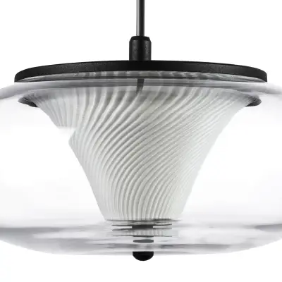 612117 Люстра PALERMO 8W LED 350LM G ЧЕРНЫЙ/ПРОЗРАЧНЫЙ 3000K Lightstar