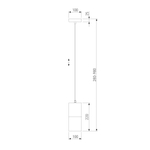 Подвесной светильник с плафоном 50233/1, E27х1