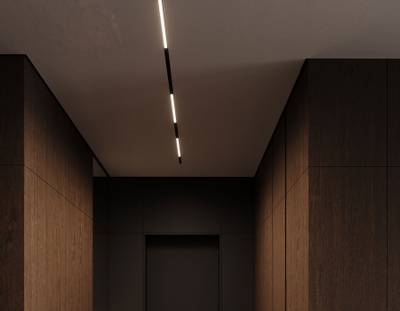 Светильник светодиодный трековый Magnetic 48V 10mm GL2320 BK черный IP20 10W 3CCT 3000/4200/6400K 200*10*37