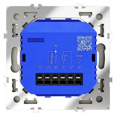 VLS070104 Терморегулятор электронный VOLTUM S70 с индикацией и датчиком, для теплого пола, (шелк). (ТМ Maytoni)