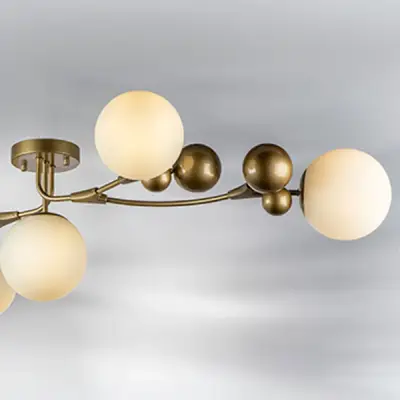 815553 Люстра CROCO 5х5W (led) G9 ЗОЛОТО/БЕЛЫЙ Lightstar