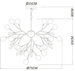 Подвесная люстра Arte Lamp CANDY A7274SP-36GO, 36хG4