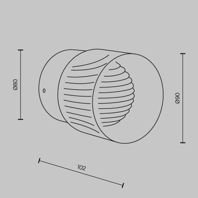 Настенный светильник (бра) Sacramento 3000К 6Вт MOD480WL-L6BS3K. TM Maytoni
