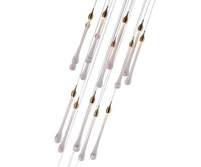 07860-18A,36 Люстра каскадная Асмер латунь d50 h300 Led 54W (3000k)