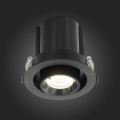 ST702.348.12 Св-к встр. Черный LED 1*12W 4000K 900Lm Ra80 24° IP20 D90xH92 180-240V