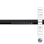 Магнитный трековый светильник Arte Lamp LINEA 0.1-10V A4684PL-1BK, 1хLED