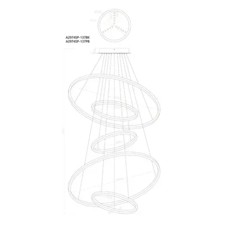 Подвесная люстра Arte Lamp ARKANE A2974SP-137PB, 1хLED
