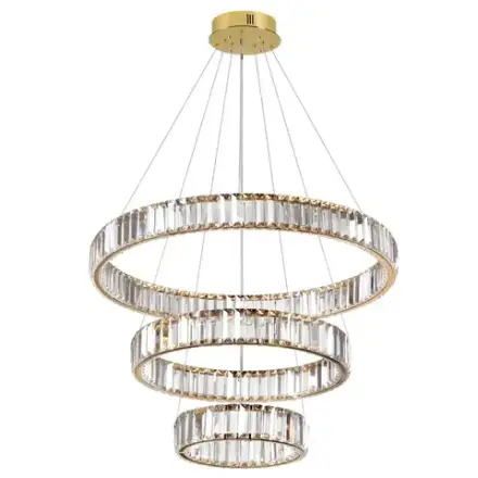 5015/88L L-VISION ODL23 589 золотой/прозрачный металл/хрусталь Люстра LED 88W 4000K 8800Лм VEKIA