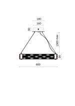 Люстра подвесная Festo Gold FL1051-7P, LED