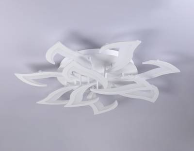 Потолочный светодиодный светильник с пультом FA4473/7+3 WH белый 112W 3000+6400K/4200K/6400+3000K D850*120 (ПДУ ИК)