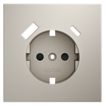 VLS001003 Накладка для розетки с заземлением и защитными шторками, с USB A+C, S70 (кашемир). (ТМ Maytoni)