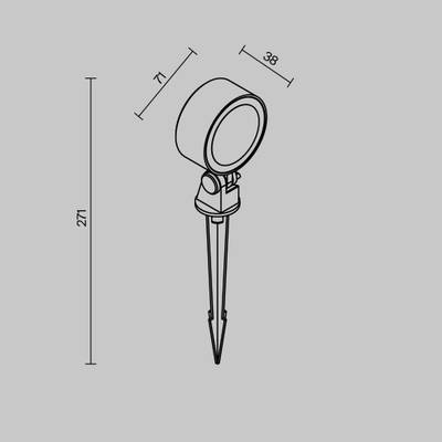 Ландшафтный светильник Core 3000К 10Вт IP 65 O495FL-L10B3K. TM Maytoni
