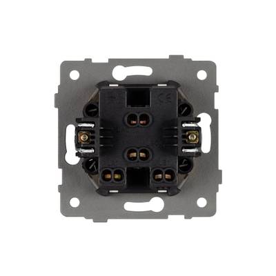 Механизм выключателя двухклавишный самовозвратный SWT-MKR2-PL-GD-V (250V, 10A) (Arlight, -)