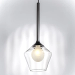801201 Люстра VETRO 1х6W(led) G9 ЧЕРНЫЙ/ПРОЗРАЧНЫЙ