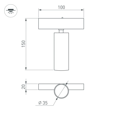 Светильник MAG-SPOT-25-R120-12W Day4000 (BK, 30 deg, 24V) (Arlight, IP20 Металл, 5 лет)