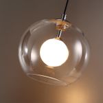 4955/1 PENDANT ODL22 339 хром/ белый/прозрачный/стекло Подвес G9 1*40W LOSTAR