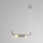 8258/2 SUSPENTIONI LN26 серебро/прозрачный, металл/стекло Подвес G9 2*20W 220V TORONTO