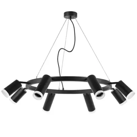 LR0188743740 Люстра RULLO 8х50W GU10 ЧЕРНЫЙ (571018+214437-4+214487-4+202430-8)